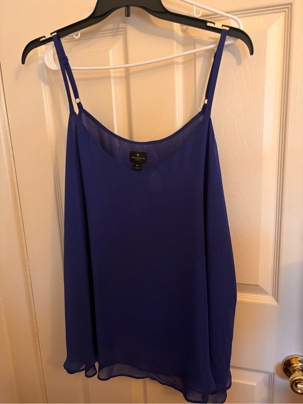 Worthington Royal Blue Chiffon Camisole Tank